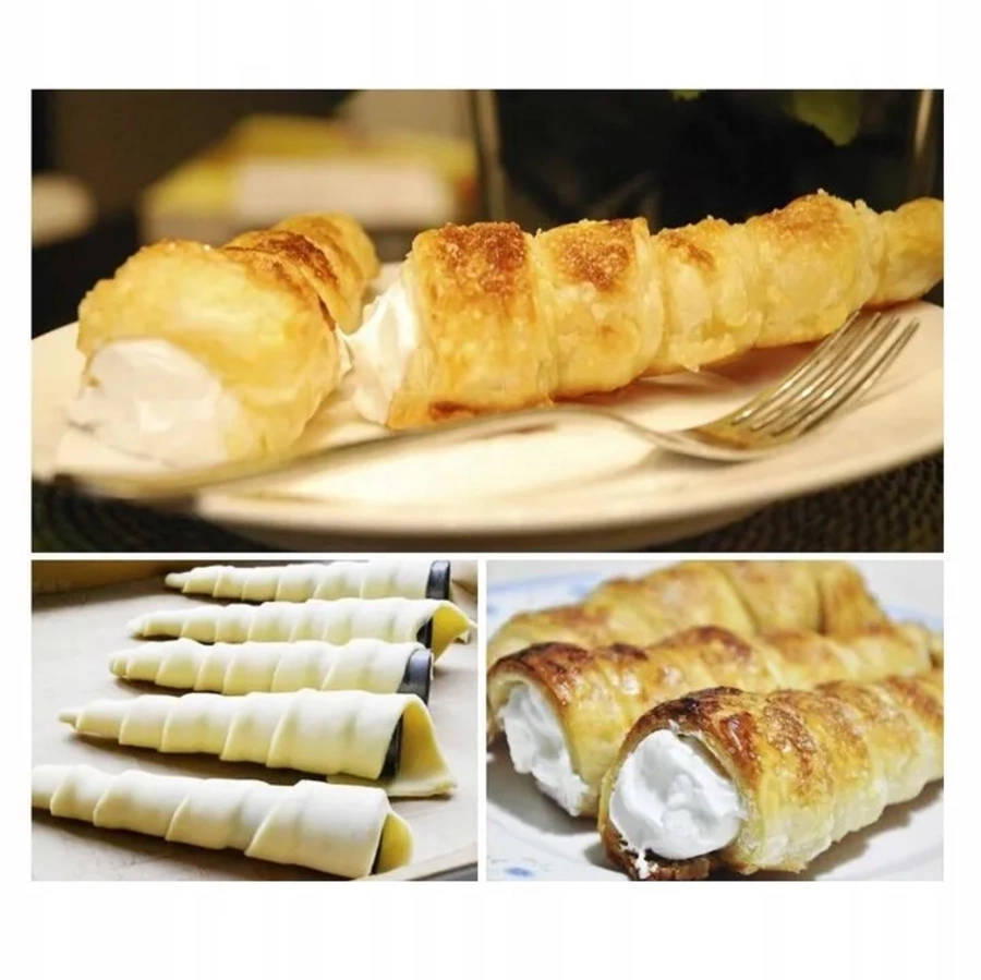 Foremki stożki do rurek z kremem