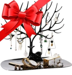 Stojak na biżuterię organizer - jeleń drzewko