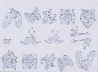 Naklejki Wodne na Paznokcie Holo Ozdoby N16