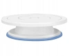 Patera Obrotowa do Dekorowania Tortów 28 cm. Stabilny Talerz / Stojak na Ciasto. Biała.