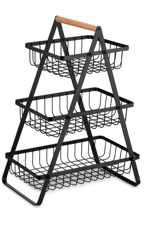 Piętrowy organizer kuchenny z metalu 33,5x19x46,5 cm