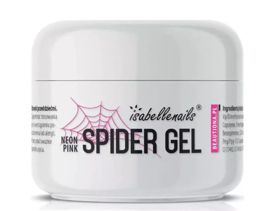 Spider gel żel do zdobień neon pink isabellenails 5 g