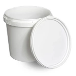 Wiaderko białe z pokrywką 1,2 L