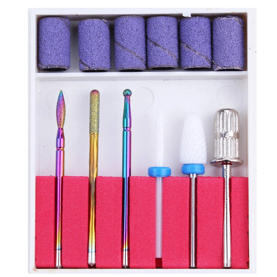 Zestaw frezów diamentowych i ceramicznych + nośnik i nakładki 12 elementów