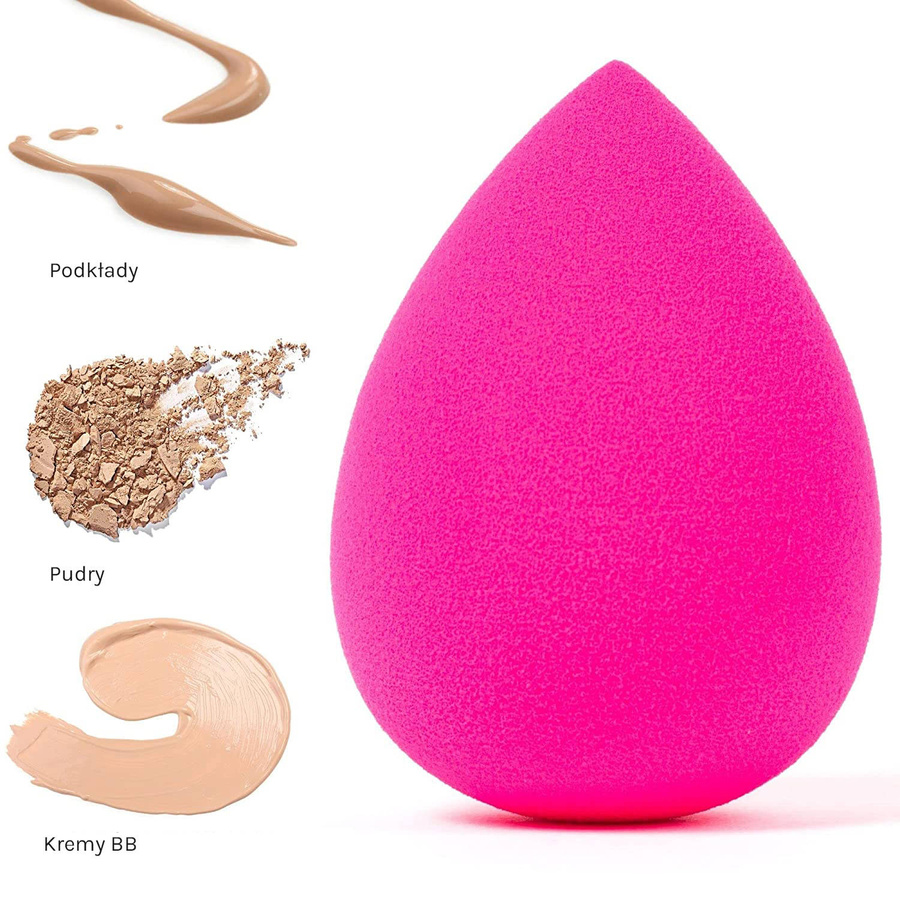 Gąbka do makijażu blender pink + etui