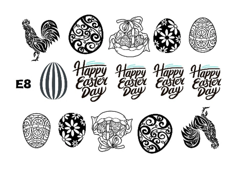Naklejka wodna wielkanocna E8
