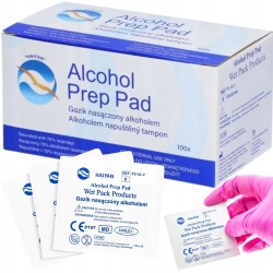 Gaziki odkażające nasączone alkoholem 100 szt.