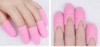 Klipsy czapeczki silikonowe do usuwania lakieru PINK 5 szt.