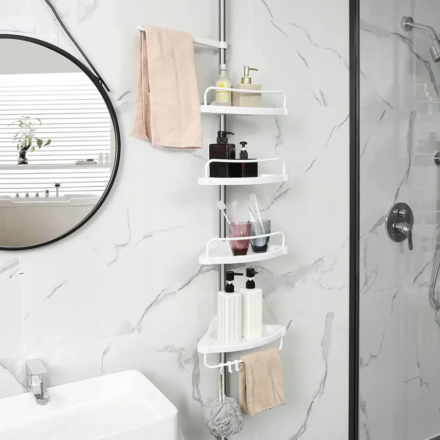 Teleskopowa półka narożna pod prysznic