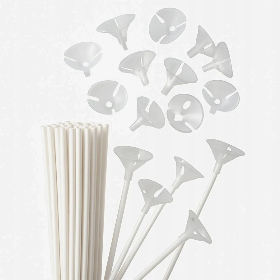 Patyczki do balonów z koszyczkami 100 szt 40 cm