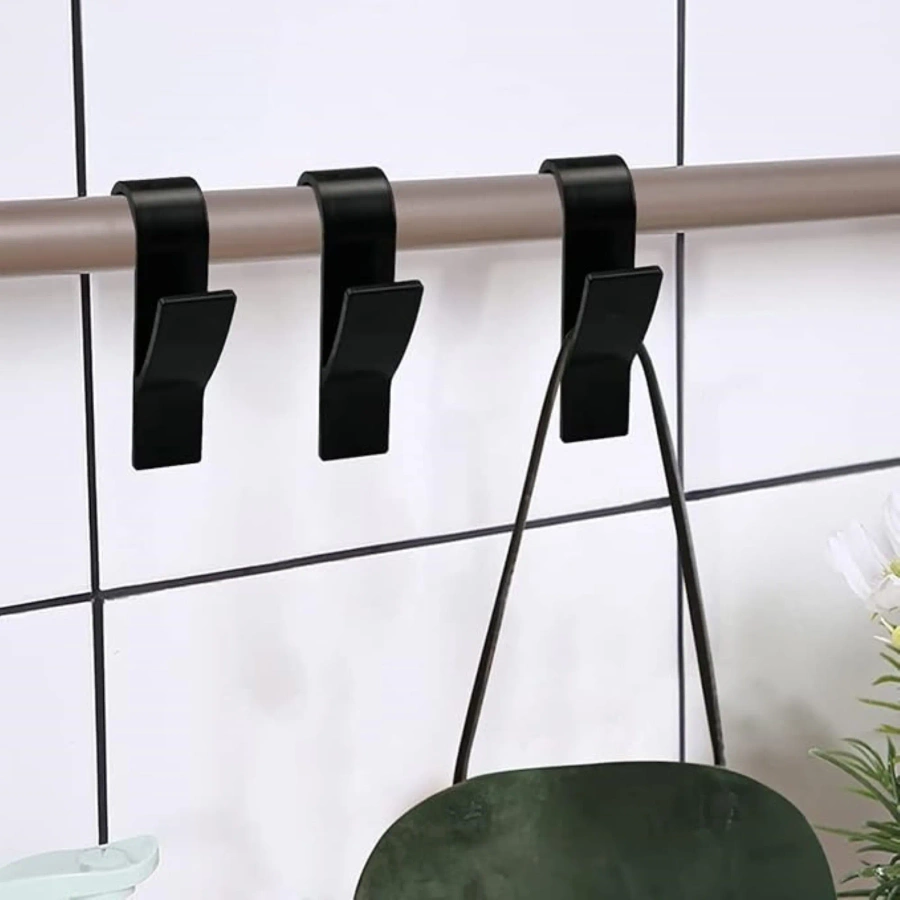 Wieszak na ręczniki czarny 2 szt