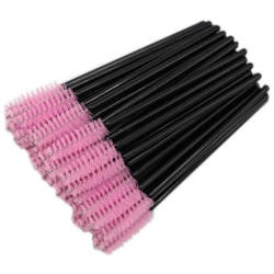 Szczoteczka do rzęs i brwi 50 szt. jasny róż