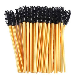 Szczoteczka do rzęs i brwi 50 szt. złota