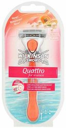 Wilkinson Sword Quattro maszynka do golenia dla kobiet Papaya & Pearl