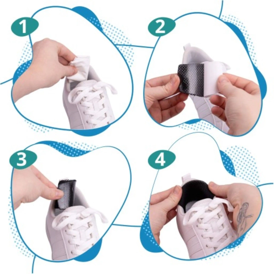 Samoprzylepne zapiętki do butów 2 szt 10 x 6 cm