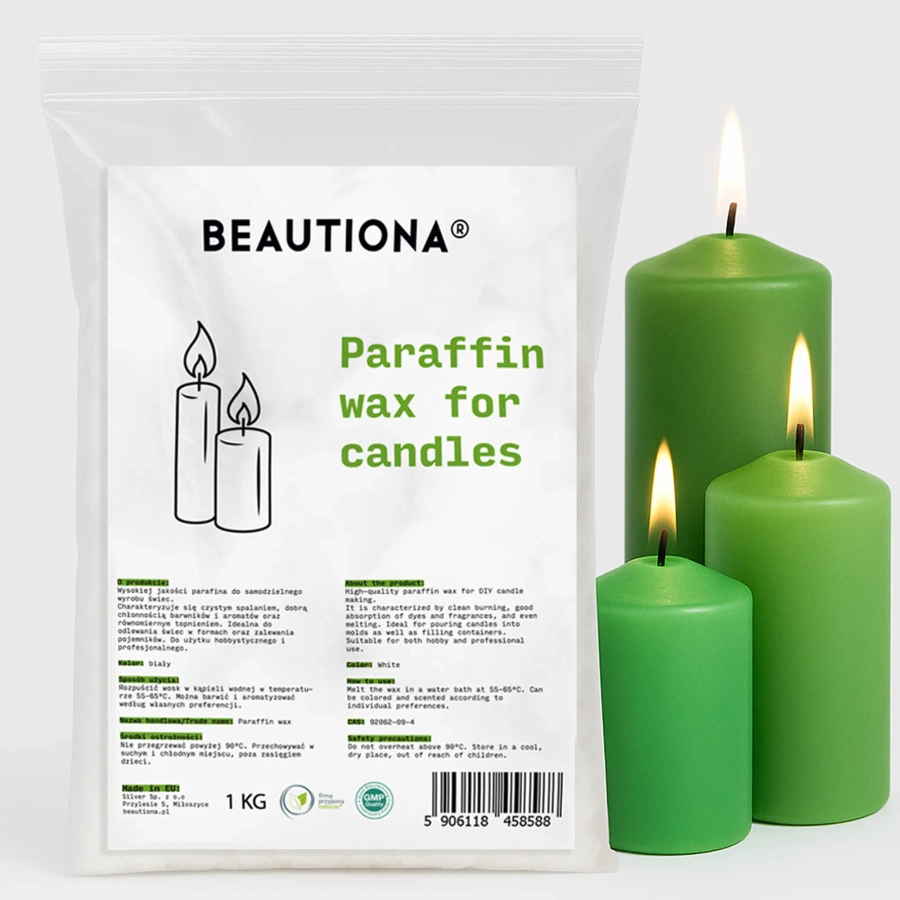 Parafina do odlewu świec granulat proszek czysta 1 kg