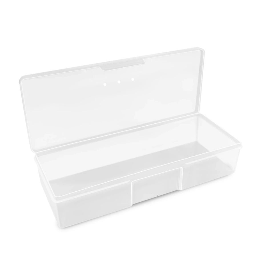 Puste zamykane pudełko na pilniki, pędzle i akcesoria