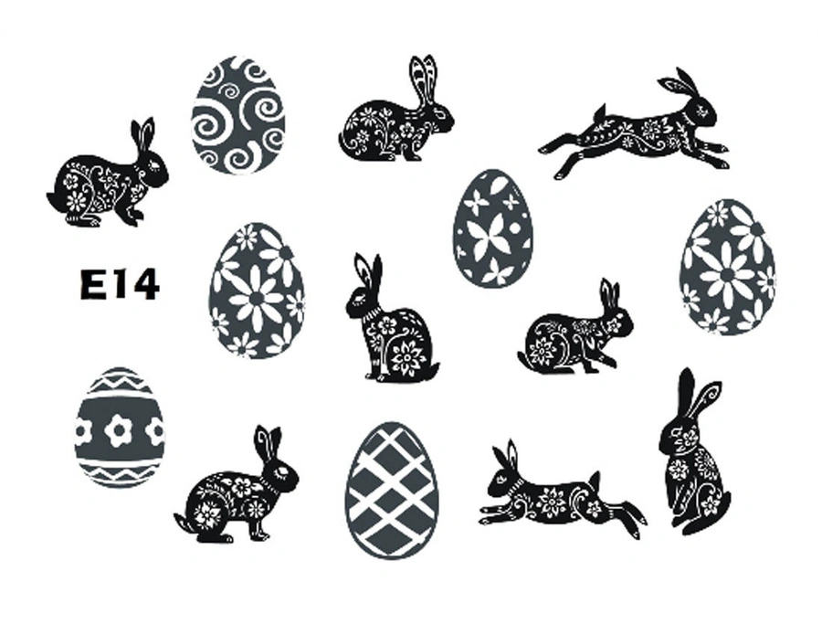 Naklejka wodna wielkanocna E14