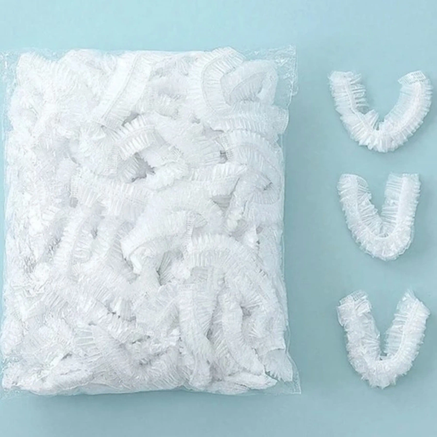 Jednorazowy czepek foliowy na włosy 100 sztuk