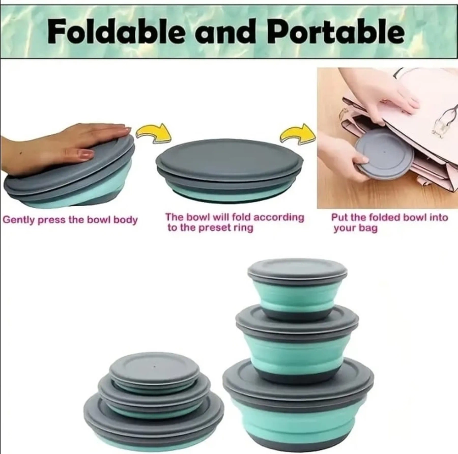 Składane miski turystyczne 3 sztuki