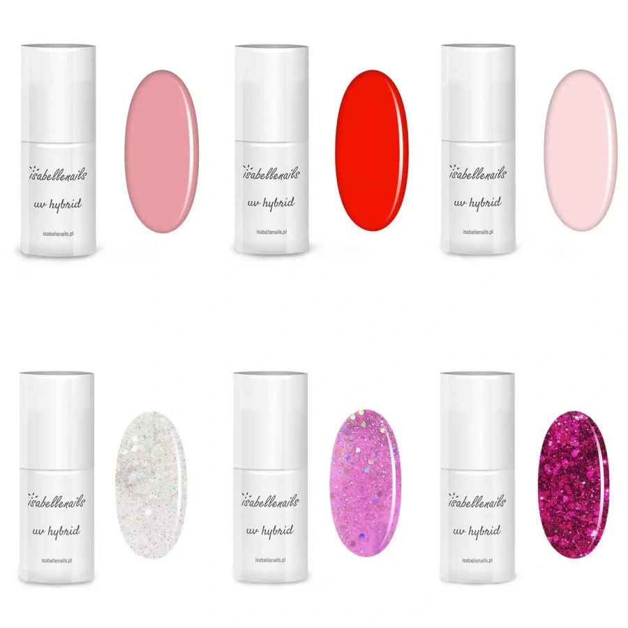 6x Lakier Hybrydowy do paznokci isabellenails 6ml