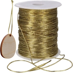 Sznurek metalizowany do zawieszek i ozdób 100m 