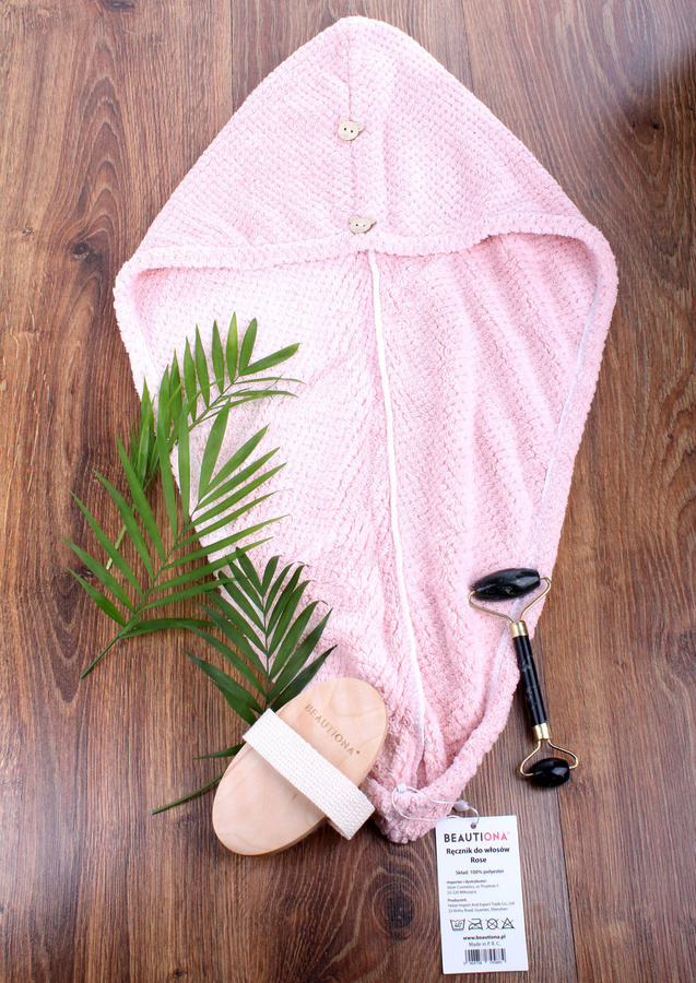 Ręcznik turban do włosów Rose