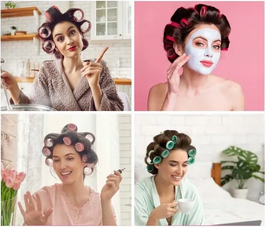 Zestaw przyborów do włosów wałki 34 elementy