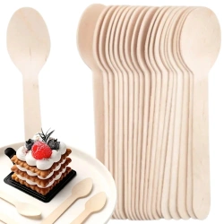 Łyżki drewniane jednorazowe 11 cm 100 szt