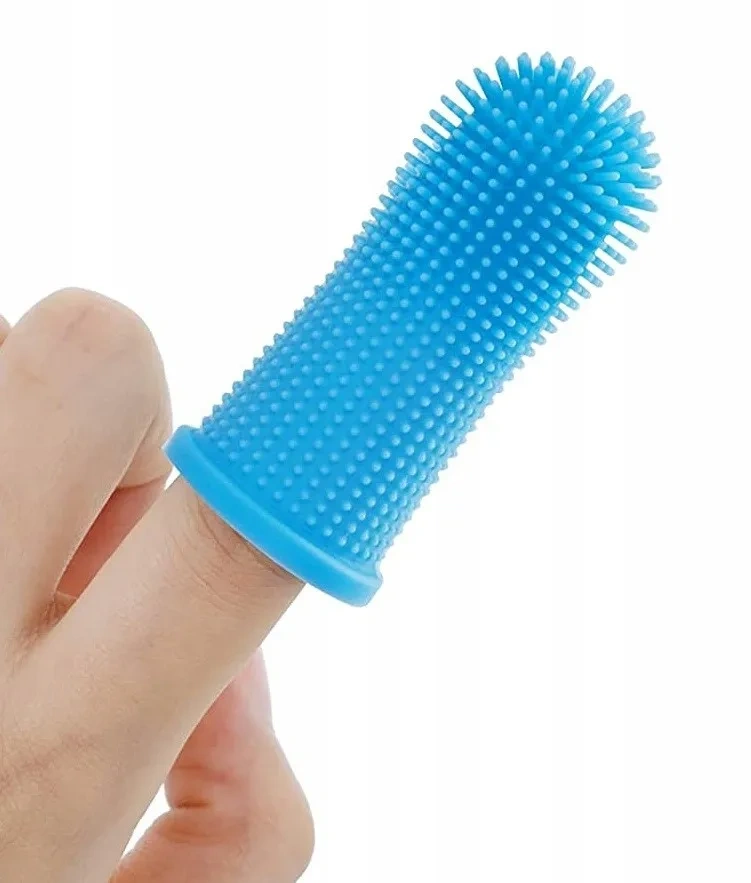 Silikonowa szczoteczka do mycia zębów dla psa i kota