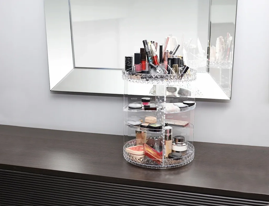 Obrotowy organizer na kosmetyki 2w1