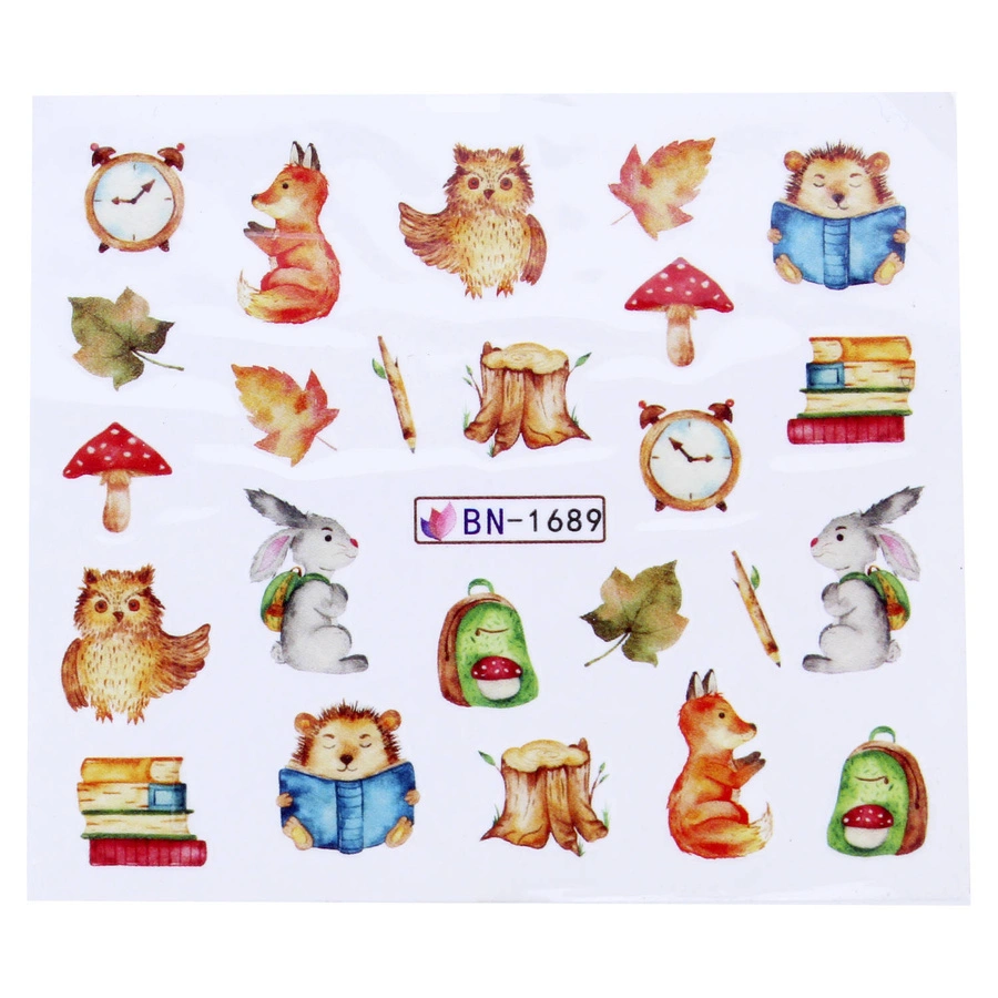 Naklejki wodne na paznokcie jesienne BN-1689