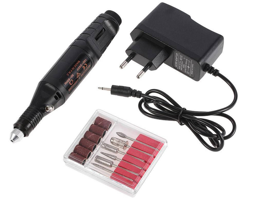 Frezarka mini czarna + zestaw frezów