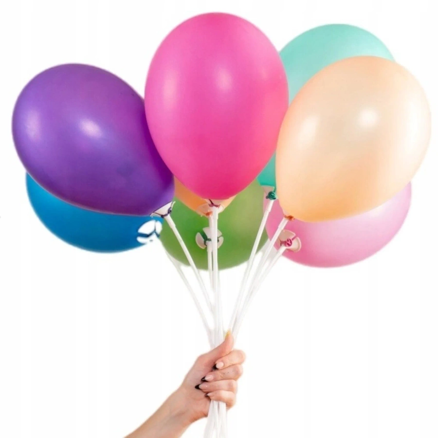 Patyczki do balonów z koszyczkami 10 szt 40 cm