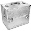 Kufer kosmetyczny na lakiery M srebrny