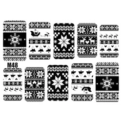 Naklejki wodne świąteczne na paznokcie M48