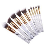 ZESTAW PĘDZLI DO MAKIJAŻU MARMUREK 10 SZTUK