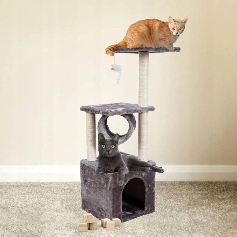 Drapak dla kota drzewko 91 cm – 5 poziomów, domek i legowisko