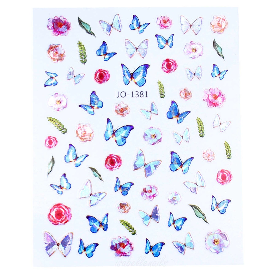 Naklejki 3D na paznokcie motyle JO-1381