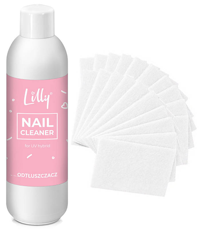 Lilly Cleaner odtłuszczacz 1000 ml + waciki bezpyłowe 20 szt.