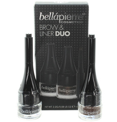 Bellapierre Cosmetics Zestaw żel do brwi i eyeliner 2x 2,2 g