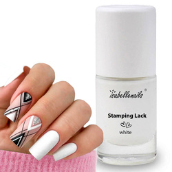 Isabellenails Lakier do stempli biały 7 ml