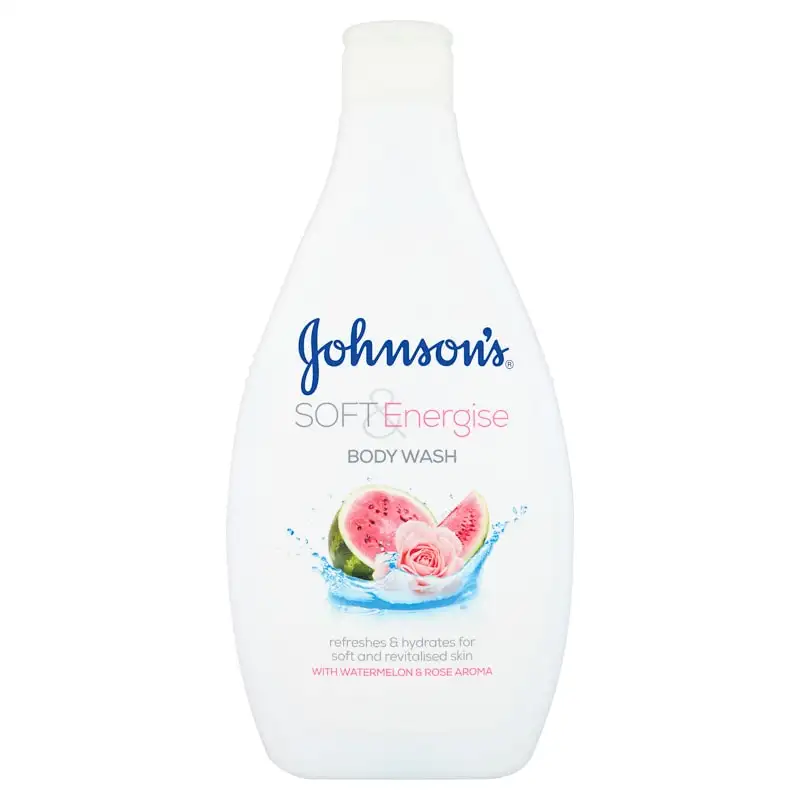 Johnson's soft&energise żel pod prysznic arbuz i róża 400 ml