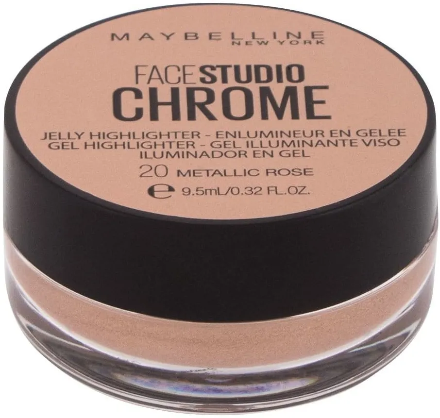 Maybelline rozświetlacz Face Studio Chrome Jelly 20 Metallic Rose