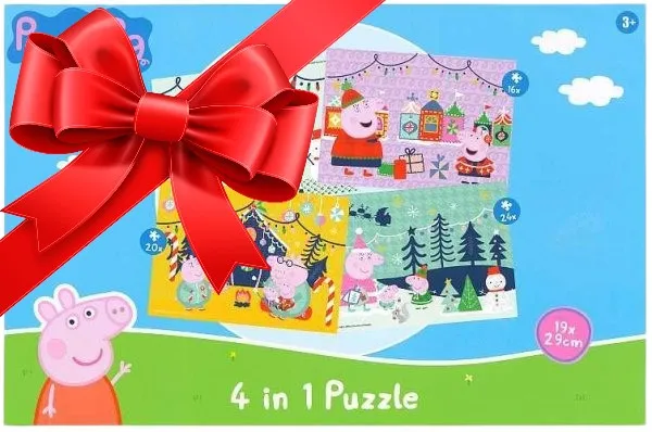 Puzzle 4w1 z bajki Świnka Peppa dla dzieci